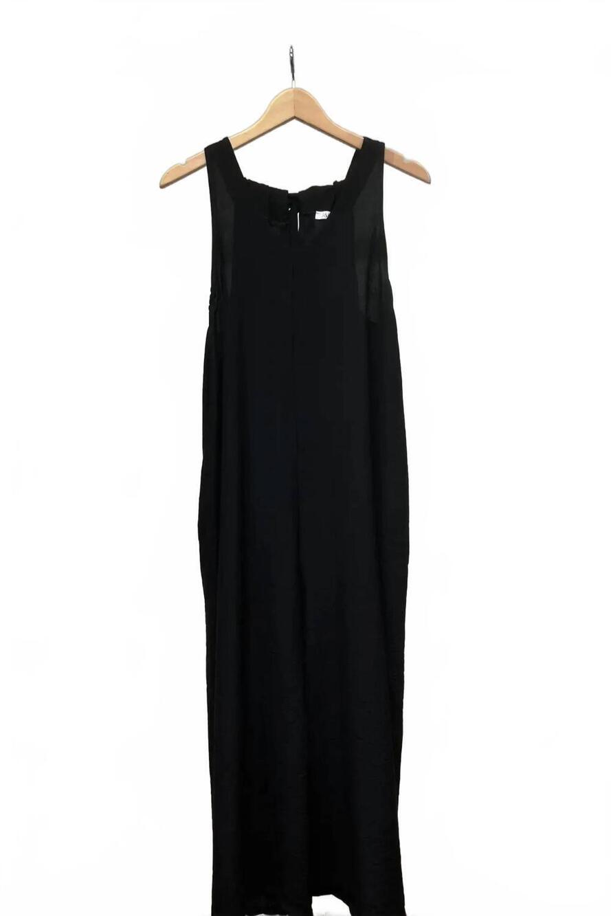 NEW L'EMOTION women's sahara breeze tie-back palazzo jumpsuit in black